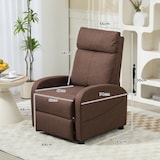 thumbnail of HOMCOM Poltrona Relax Reclinabile con Poggiapiedi in Tessuto Marrone
