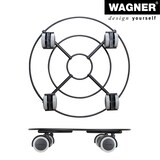 thumbnail of WAGNER Pflanzenroller DRAHT Ø 30 x 6,5 cm, für Innenbereich, Soft-Rollen, Stahl schwarz matt, Tragkraft 60 kg - 20094401