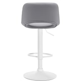 thumbnail of Barhocker Camden Kunstleder grau/Metall matt weiss