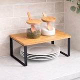 thumbnail of WellHome - Estante de cocina ELIE 29,8x19,4x15,6cm en acero y bambú en color Negro