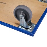 thumbnail of 1 x Möbelroller (600 x 500 x 165 mm) 300 kg Traglast Gummi-Lenkrollen spurloses Rollverhalten Möbelhund BB-Verpackungen