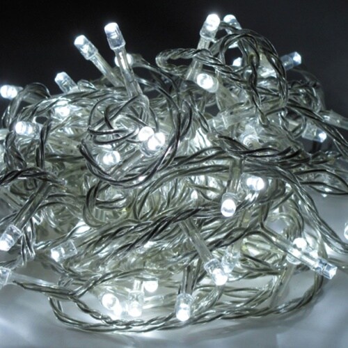 500er LED Lichterkette Außen Innen Partylichterkette Weihnachtslichterkette weiß : Weiß : Transparent : 500 LED´s