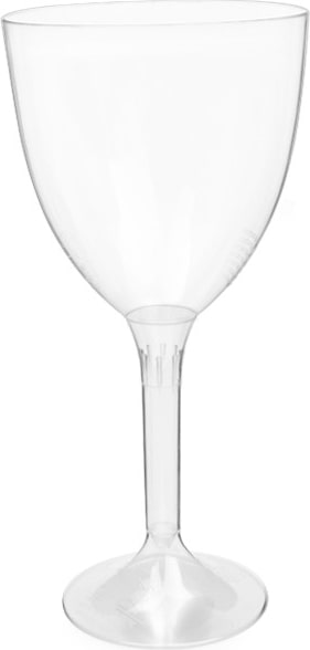 MONOUSO - Copo Reutilizável PS Pé Transparente Vinho 300ml 2P (200 Uds)