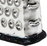 thumbnail of Christbaumschmuck Glas 12,7cm Küchenreibe Kugeln Weihnachtsbaum Anhänger Weihnachten Christbaumanhänger Weihnachtsbaumschmuck Silber