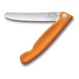 thumbnail of Victorinox swiss classic, coltello arancio pieghevole per verdure, tascabile lama dentata