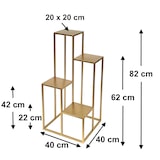 thumbnail of DanDiBo Blumentreppe Metall Gold 82 cm Pflanzentreppe Blumenständer 96505 Blumensäule Modern Pflanzenständer Blumenhocker