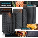 thumbnail of Arendo Sandwichmaker Waffeleisen Kontaktgrill mit abnehmbaren Platten - mit Antihaftbeschichtung - spülmaschinentauglich - BPA frei