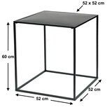 thumbnail of DanDiBo Couchtisch Schwarz Metall L Beistelltisch Wohnzimmer 96252 Tisch Beistelltisch 52 cm Sofatisch Küchentisch Modern