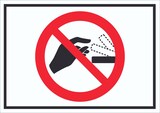 thumbnail of Bitte nicht von Hand öffnen Schild Symbol A6 Rückseite selbstklebend