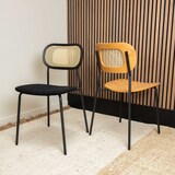 thumbnail of Now's Home - Lot De 2 Chaises En Bois Naturel Et Pieds En Metal Noir