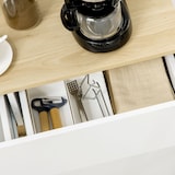 thumbnail of HOMCOM Aparador de Cozinha Aparador Branco com 2 Portas e 3 Prateleiras Abertas para Sala de Estar e Jantar 110x29,5x82 cm