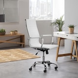 thumbnail of Fauteuil de Bureau Londres inclinable Blanc, Cuir synthétique