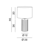 thumbnail of Perenz - Keramik-Tischlampe Braun, Ø28 H46 cm, E27 max 60W - ohne Leuchtmittel