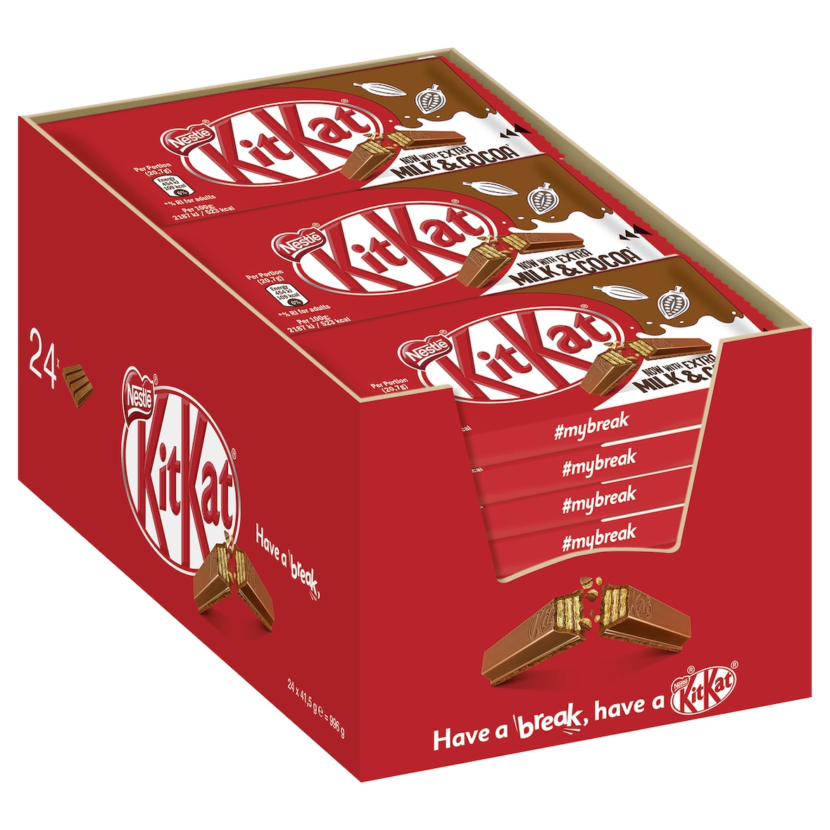 Nestlé KitKat 24 Riegel x 42 g (1 kg)