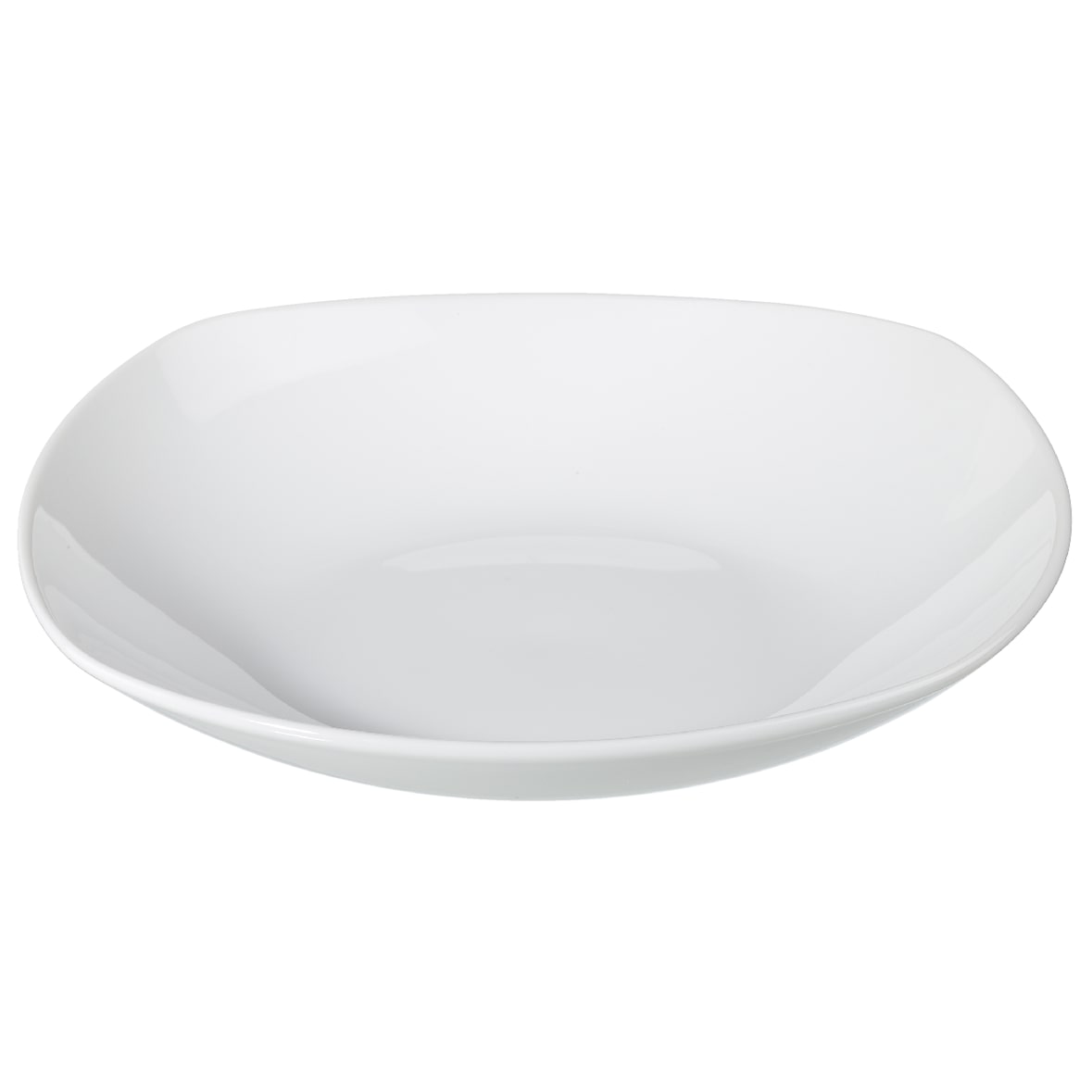 aro Plato hondo cuadrado, porcelana, 21.5  x 21.5 cm, cuadrado, blanco, 6 unidades