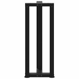 thumbnail of Helloshop26 - Juego de 2 patas de consola en forma de T 38 x 25 x 73 cm con niveles ajustables diseño moderno acero negro 02_0057313