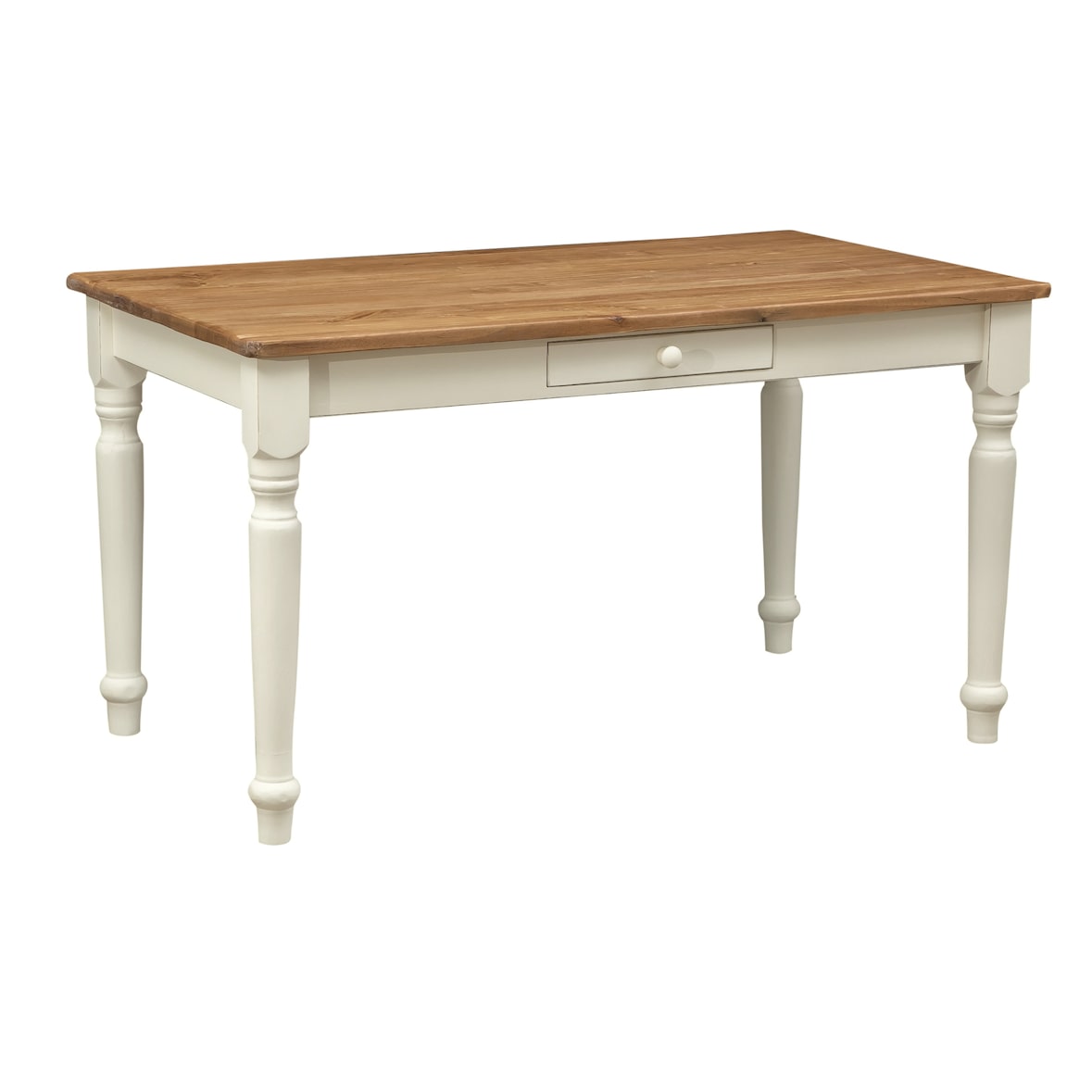Biscottini Tavolo da pranzo e cucina 140x80x80 cm - Scrivania ufficio con cassetto - Tavolo cucina - Tavolo ristorante in legno massello Made in Italy