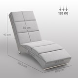 thumbnail of HOMCOM Chaise Longue Reclinabile con Schienale Alto Grigio