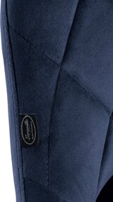 thumbnail of CHEFGASTRO Barhocker CAPE VERDE Samt Weiß HxBxT 83x46x49cm Samt Blau Barstuhl