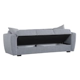 thumbnail of Dmora Divano letto Escobar, Divano letto contenitore a 3 posti lineare, 223x84xh80 cm, Grigio
