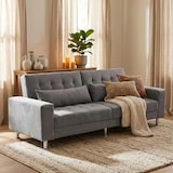 thumbnail of Divano letto 2 3 posti con schienale reclinabile e cuscini matrimoniale Quarzo pronto letto - Grigio-DI1798MIG