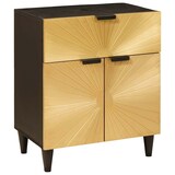 thumbnail of vidaXL Nachttisch Schwarz und Gold 50 x 33 x 60 cm massives Mangoholz