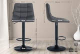 thumbnail of DELUKE® Barhocker DUBAI - Grau, Kunstleder, Schwarz | Barhocker mit Lehne Barstuhl Tresenhocker Tresenstuhl Kneipenhocker Kneipenstuhl