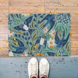 thumbnail of Relaxdays Fußmatte Kokos, Schwalben-Motiv, Fußabtreter 40x60 cm, wetterfest, Türvorleger innen & außen, mehrfarbig