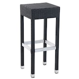 thumbnail of METRO PROFESSIONAL Banco de bar com apoio para os pés Barbados, alumínio/rattan PE, preto