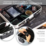 thumbnail of HMF 15602-02 Werkzeugtrolley leer, Werkzeugkoffer aus ABS-Kunststoff mit Rollen, 47 x 40 x 24,5 cm