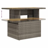thumbnail of vidaXL Tuintafel 100x55x73 cm poly rattan en acaciahout grijs