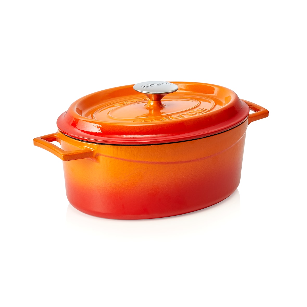 Gietijzeren braadpan 280 x 210 x 110mm - oranje - WAS Duitsland