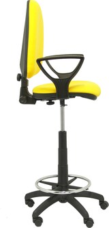 thumbnail of Banquinho de banquinho ayna com mecanismo de contato permanente e anel de tecido amarelo Bali (braços fixos incluídos)