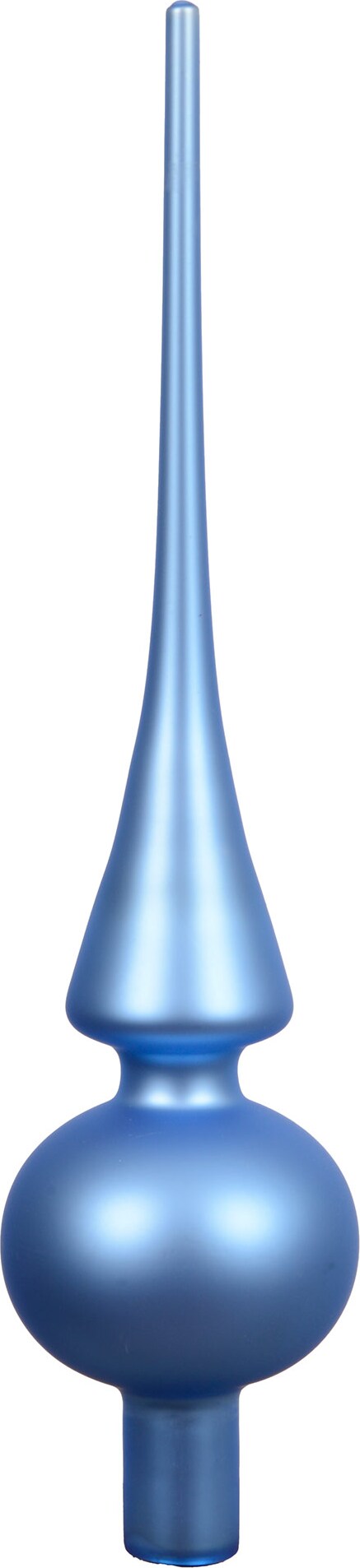 Christbaumspitze Glas 26cm Weihnachtsbaumspitze matt uni Christbaumschmuck Weihnachtsbaumschmuck Himmelblau matt