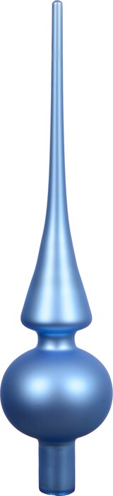 thumbnail of Christbaumspitze Glas 26cm Weihnachtsbaumspitze matt uni Christbaumschmuck Weihnachtsbaumschmuck Himmelblau matt