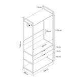 thumbnail of Helloshop26 - Set aus 2 Kleiderständern mit 4 Schubladen Schwarznuss-Optik 03_0009376