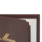thumbnail of Securit® Capa de Menu A4 "Classic" - Bordeaux - Pele sintética - 4 vistas