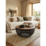 thumbnail of Couchtisch im Industrial-Design, Recyceltes Mangoholz, Braun. 70x70x33 cm | Kadima Design