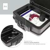 thumbnail of HMF 250437 Feuerfeste wasserdichte Dokumentenbox mit Zahlenschloss, DIN A4, 44,5 x 16,5 x 33 cm, Schwarz