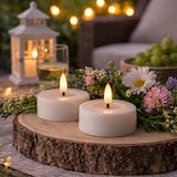 thumbnail of LED Maxi Teelichter XL Jumbo Outdoor mit Timer D: 6,5cm weiß 2er Set