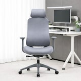 thumbnail of Ergonomischer Bürodrehstuhl, Armlehnen und Kopfstütze, verschiebbarer Sitz und Lendenwirbelstütze, schwenkbare Rückenlehne, verstellbar – ZIK