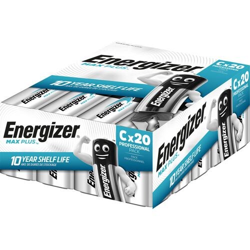 Energizer C Alkali-Batterien Max Plus LR14 1,5 V, 20 Stück