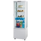 thumbnail of Cleiton® Vitrina Pastelera Expositora Refrigerada Vertical 4 Estantes 1 Puerta Blanca 230 Litros Ventilada | Vitrina de Suelo Cristal Recto