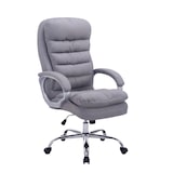 thumbnail of Décoshop26 - Fauteuil de bureau ergonomique et confortable jusqu'à 235 kg en tissu gris et métal chromé 10_0002404