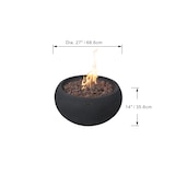 thumbnail of MODENO Gas Feuertisch York Feuerstelle aus Beton - für Garten, Balkon and Terrasse, wetterbeständig, Schwarz 68x68x36cm
