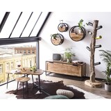thumbnail of SIT Möbel Wandplank | rond | 1 lade | Mangohout naturel | Frame metaal zwart | B 50 x D 20 x H 50 cm | 14366-01 | Serie SIDNEY