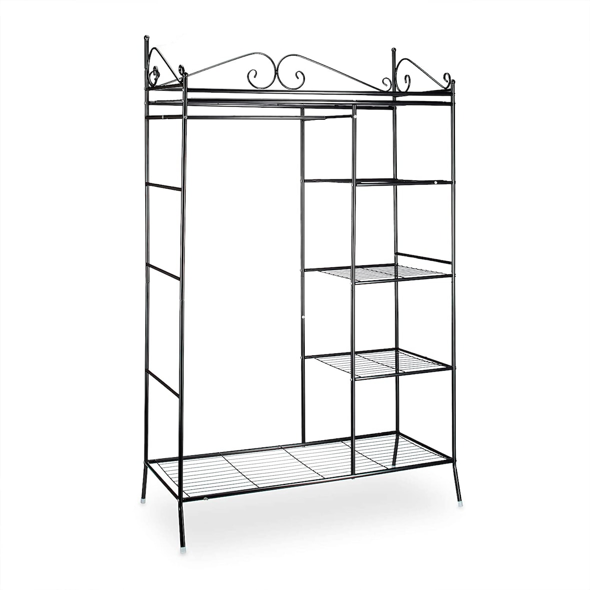 Helloshop26 - Penderie portant avec housse 172 cm métal noir 13_0001960