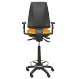 thumbnail of taburete Elche S Taburete con mecanismo asincro y  tejido SIMILPIEL color naranja. Brazos regulables incluidos de serie. Aro reposapiés cromado.