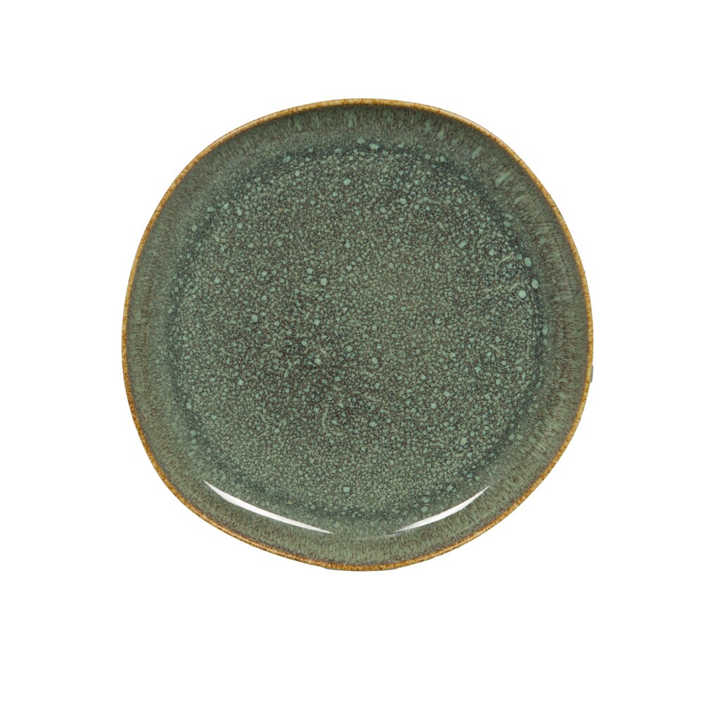 Assiette à dessert Silva 21 cm x6 -  Vert Rond Grès Table Passion 22.00x22.00 cm