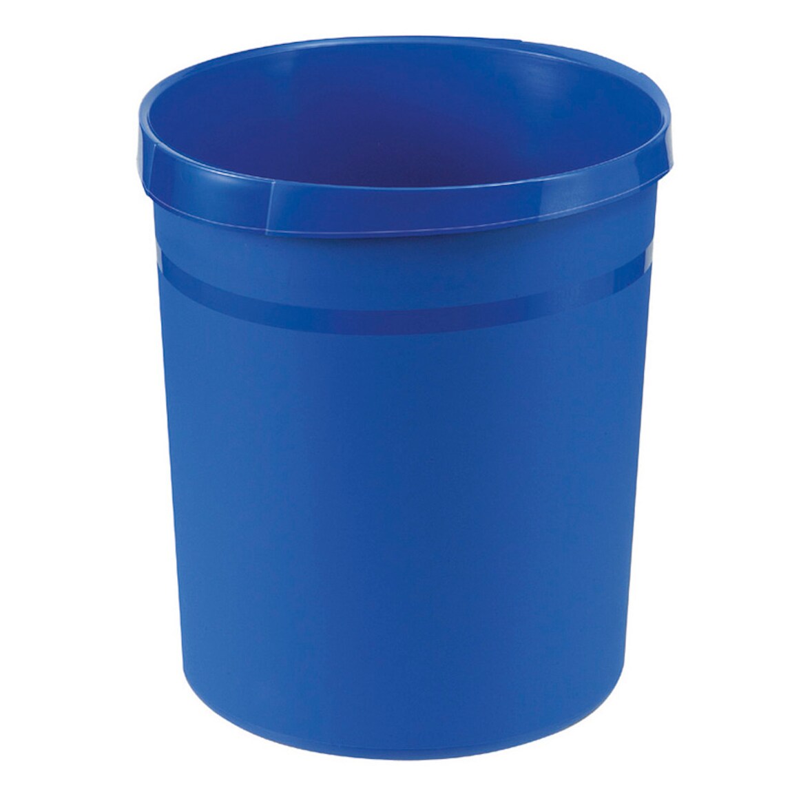 PROREGAL Klassischer runder Papierkorb aus Kunststoff | 18 Liter, HxØ 35x31,2cm | Blau